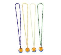 PartyKindom Pendentif Amulette Bouddhiste En Perles De Verre Multicolore, Bijoux Spirituels Pour Croyants, Lot De 4 Pièces, Usage Quotidien Et Culte, Tailles Standard