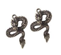PartyKindom Pendentif Dragon Style Chinois Traditionnel Décoration Artisanale Unique 2 Pièces en Laiton pour Porte-clés pour Bag Pendant