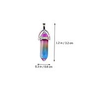 PartyKindom Pendentifs En Verre Coloré Dégradé Diy 7 Pièces Pour Fabrication Bijoux, Accessoires Créatifs Pour Collier, Bracelet, Anniversaire De Grand-mère, Loisirs Créatifs