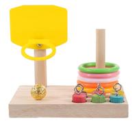 PartyKindom Perroquet en Bois et Résolution de Puzzles pour Entraînement Quotidien Jeu de Basket-Ball, Accessoire Éducatif Stimulation Intellectuelle Couleur Aléatoire pour
