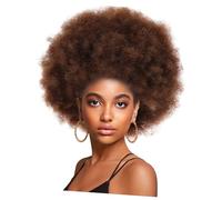 PartyKindom Perruques De Fête Pour Femmes Perruques Afro Bou s Halloween Cheveux Noirs Bouclés