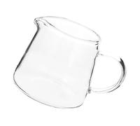 PartyKindom Pichet à Crème en Verre Petit Pichet Transparent Récipient à Lait Conception Ergonomique pour Café et Jus pour Restaurant et Maison 200 Ml