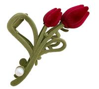 PartyKindom Pince à Cheveux Tulipe En Velours Grosse Taille Pour Femmes Cheveux Épais Automne-hiver Usage Quotidien