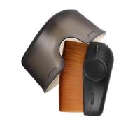 PartyKindom Pinceau Fond De Teint Liquide Dense Avec Étui De Protection, Taille Ovale Portable, Adapté Au Maquillage De Voyage, Accessoires Pour Application Sans Traces, Couleur Noire