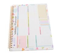PartyKindom Planificateur Hebdomadaire en Papier avec Reliure Spirale B5 pour Suivi des Heures de Travail Carnet de Notes et Organisation des Tâches la Maison L'école