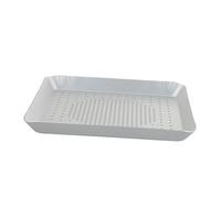 PartyKindom Plaque Carrée Alliage Aluminium Perforée Plateau de Cuisson Antiadhésif pour Four à Usage Domestique et Professionnel