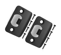 PartyKindom Plaque de Gâche en Acier Inoxydable 2pcs pour Pêne Dormant de Porte, Installation Facile, Résistante la Rouille, pour Portes D'entrée et Bureaux