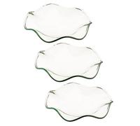 PartyKindom Plat en Verre pour Chauffe-Cire et Bougie 3 Pièces aux Températures Accessoires Compatible Lampes à Huiles Essentielles pour Maison et Décoration