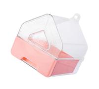 PartyKindom Plateau De Douche Multifonction pour Perroquet avec Tiroir Inférieur, Bac Transparent pour Oiseaux De Compagnie, 1 Pièce (Rose)