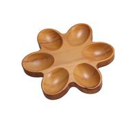 PartyKindom Plateau Organisateur D'œufs en Bois Marron pour 6 Œufs, Support à Œufs Robuste et Polyvalent de Fleur Cuisine et Présentation D'apéritifs