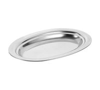PartyKindom Plateau Oval Acier Inoxydable Plat de Service Élégant pour Poisson Viande et Desserts Accessoire de Cuisine Pratique et
