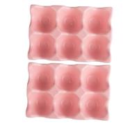 PartyKindom Plateaux à Œufs En Céramique Lot De 2, Support à 6 Compartiments Design Moderne, Fond Antidérapant Pour Conservation Des Œufs Cuisine