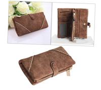 PartyKindom Pochette Femme Cuir PU Premium avec et Boucle Portefeuille Long Multifonction avec Dentelle Organisateur Pratique pour Cartes
