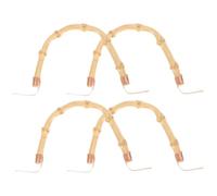 PartyKindom Poignées Ergonomiques Accessoires Résistants à L'usure pour Théière en Bambou Lot de 4 Pièces Compatibles Bouilloires, Cuisine
