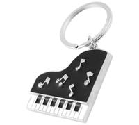 PartyKindom Porte-clés en Métal Noir Thème Musique Pendentif Clavier de Piano, Accessoire Chic et Multifonction pour Organiser Clés et Paquet Garçon et Filles