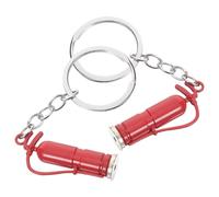 PartyKindom Porte-Clés Extincteur Lot de 2 en Alliage de Zinc Pendentif à Suspendre pour Paquet ou Portefeuille, Accessoire Pratique pour Pompiers et Amateurs de Clés Originales