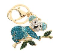 PartyKindom Porte-clés Finition Soignée en Alliage de Zinc Koala avec Cristaux Bleus, Décoration Suspendue et Matériau Robuste pour Paquet à Main pour Filles et Femmes