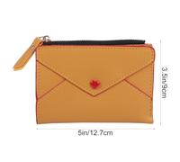 PartyKindom Portefeuille en PU Carré Séparé Jaune pour Femme, Compact Et Léger, 8 Emplacements Cartes, Porte-Monnaie De Voyage Pratique