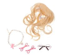 PartyKindom Postiche de Statue Réaliste Légère Imperméable avec Accessoires | Installation Rapide et Ajustable, Plumage en Polyester Imitation Soie, Clips Cheveux et Collier Inclus
