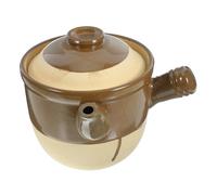 PartyKindom Pot à Médecine Traditionnel Céramique Casserole Terre Cuite Résistante Haute Température Poêle à Décoction Ancienne pour Mijotage et Cuisson Au Feu