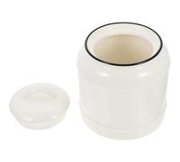 PartyKindom Pot de Rangement Alimentaire Lisse Blanc 2200ml en Céramique avec Couvercle Hermétique pour Maison la Cuisine