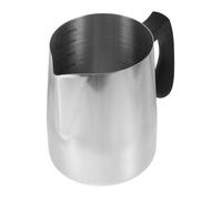 PartyKindom Pot It Inox avec Poignée Plastique Résistante Chaleur Pichet à Mousser pour Latte Art Cuisson et Fabrication de Bougies Réutilisable