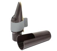 PartyKindom Protège Bec pour Saxophone Alto Marron en Silicone et Bois, Accessoire Pratique Résistant la Déformation, pour Musiciens Professionnels et Passionnés