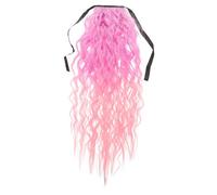 PartyKindom Queue De Cheval Ondulée Postiche Extension Cheveux Fille Adulte Tresse à Nouer Longue Pour Coiffage Quotidien Fête Mariage