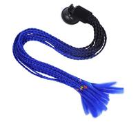 PartyKindom Queue de Cheval Tressée Noire pour Casque de Moto en Fibre, Accessoire Coiffure Unique et Chic pour Mise en Valeur et Intégration Naturelle
