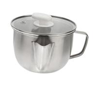 PartyKindom Récipient à Graisse Acier Inoxydable avec Filtre et Couvercle Poussière Conteneur de Séparation Huile pour Filtrer Huile et Soupe Pratique et Élégant