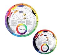 PartyKindom Roue Chromatique pour Nail Art 2 Pièces en Papier Double Face, Guide Créatif pour Mélanger les Couleurs, Apprentissage Maquillage et Palette Ongles Femme