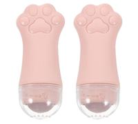 PartyKindom Rouleau de Massage Facial en ABS Outil Massage Visage 2 Pièces Forme Patte de Chat Portable pour Soins Peau, Améliore Élasticité et Circulation Sanguine pour Femmes