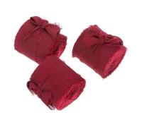 PartyKindom Ruban en Polyester Design Créatif et Couleur Élégante 3pcs Effet Soie et Facile à Couper pour Décoration de Mariage et Vêtement