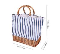 PartyKindom Sac à Toile pour Femme Sac Rotin Chic et Design Unique Facile à Nettoyer pour Shopping et Sorties