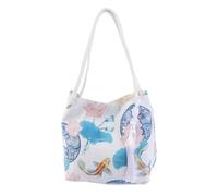 PartyKindom Sac Bandoulière Carré Style Ancien Chinois avec Impression Poisson Doré Pochette Polyvalente pour Rangement Clés Téléphone Design Élégant avec Pendentif Pompon