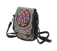 PartyKindom Sac Bandoulière Femme Brodé Pochette Téléphone et Porte pour Sorties et Confortable avec Sangle Unique Shopping et Voyage