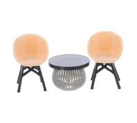 PartyKindom Scale Detailed Rattan Dollhouse Furniture for Fairy Garden Home Decoration and Micro Landscape Ornaments