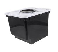 PartyKindom Seau De Culture Hydroponique Système Hors-Sol pour Légumes Et Fleurs en Plastique Noir Couvercle Et Panier pour Facile à Installer