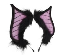 PartyKindom Serre-tête Chauve-souris avec Oreilles Animal Accessoire de Coiffure pour Halloween Déguisement Diabolique Bandeau Cosplay pour Femmes et Filles