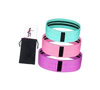 PartyKindom Set de Bandes de Résistance Dérapantes pour Hanches Fitness Musculation Jambes et Fessiers avec de Rangement et Guide Élastiques Durables pour Squats Actifs