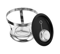 PartyKindom Set de Buffet Inox avec Couvercle Support pour Plats et Plateau à Poisson Chafing Dish Stable et Pratique pour Cuisine et Fête