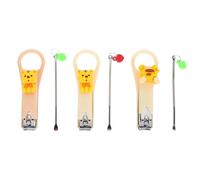 PartyKindom Set de Coupe-ongles Mignons Cure-oreille Pliable en Abs, Pratique et Résistant la Rouille, Maison Voyages, 3 Pièces un Ensemble