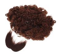 PartyKindom Set de Déguisement Pirate avec Fausse Barbe et Perruque Afro Marron Accessoire Réutilisable pour et Fêtes à Thème