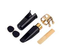 PartyKindom Set D'embouchure pour Remplacer et Stabiliser L'instrument pour Saxophone Alto avec Boucle en Cuivre, Coussins Noirs en Plastique et Métal, Accessoires