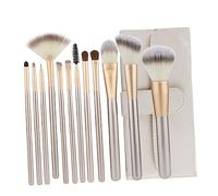 PartyKindom Set Pinceaux Maquillage avec Manche Kit Cosmétique Portable pour Visage et Yeux Ensemble Complet pour Blush et et Confortable pour Usage