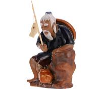 PartyKindom Statue de Pêcheur et Accessoires Aquarium en Céramique pour Décoration D'aquarium, Ornement Agréable et Beau pour Paysage de Bassin