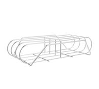 PartyKindom Support à Côtes Levées Barbecue Demi-Rond Acier Inoxydable | Grillage Rainuré, Surface Antiadhésive, Compatible Gaz Charbon et Électrique, pour Balcon et Cuisson Extérieure
