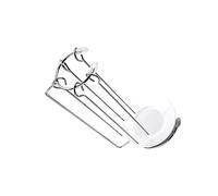 PartyKindom Support Brochettes Inox Acier Barbecue avec Plateau Égouttoir Rack Suspendu Pratique pour Grillades et Facile à Nettoyer