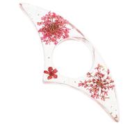 PartyKindom Support de Page Pratique en Résine Fleurs Séchées Rouges Marque-Page Anneau Léger et Portable pour Tenir Pages de Livres Épais et Fins Accessoire Lecture Voyage et Lecture Sans