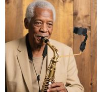 PartyKindom Support de Téléphone pour Saxophone Alto et Ténor Clip de Fixation Doré, Pupitre à Partitions Compact et Léger, Accessoire Polyvalent pour Concert et Répétition Musicale